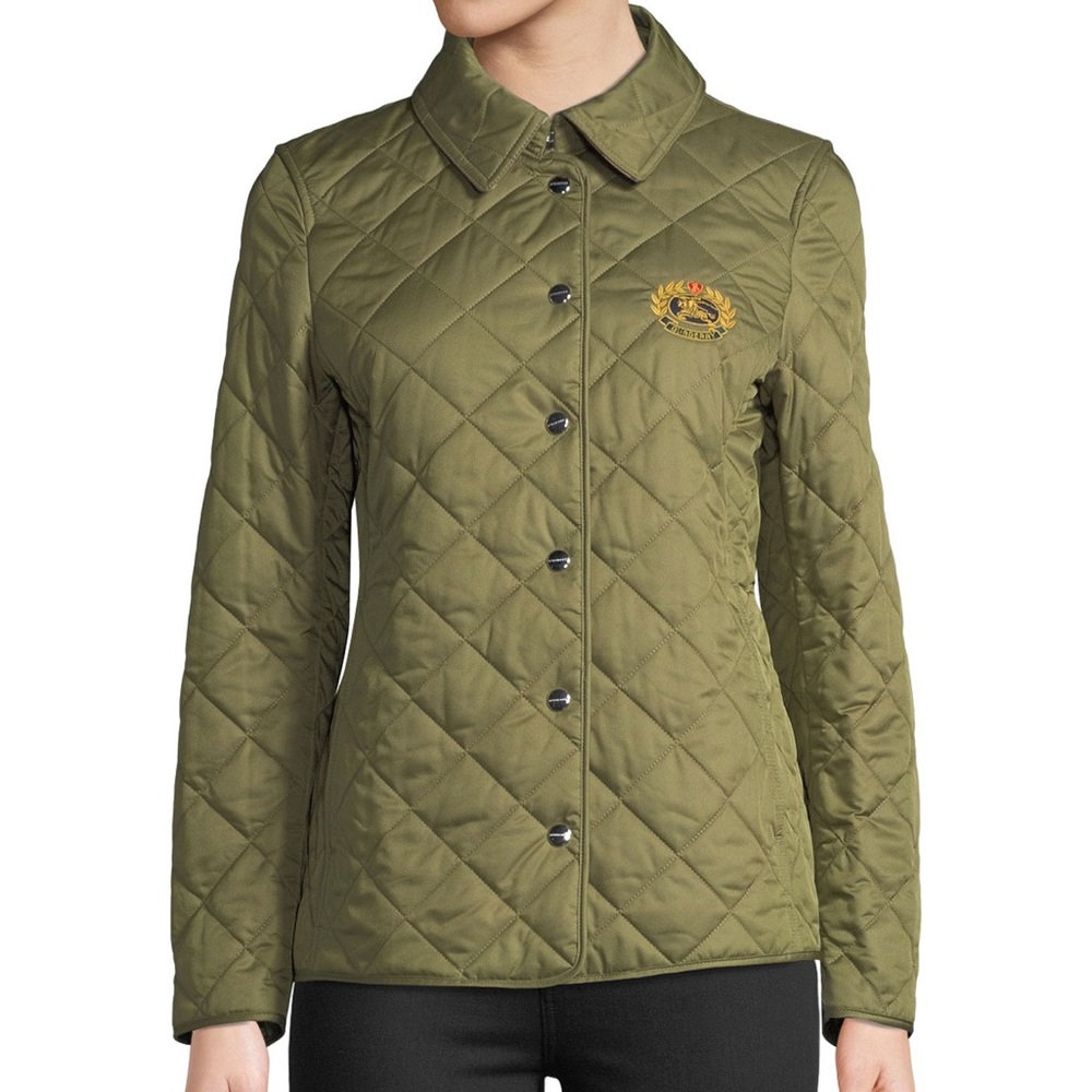NEW Burberry London Frinton Quilted Crest Coat Jacket Authentic